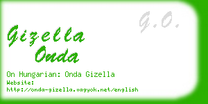 gizella onda business card